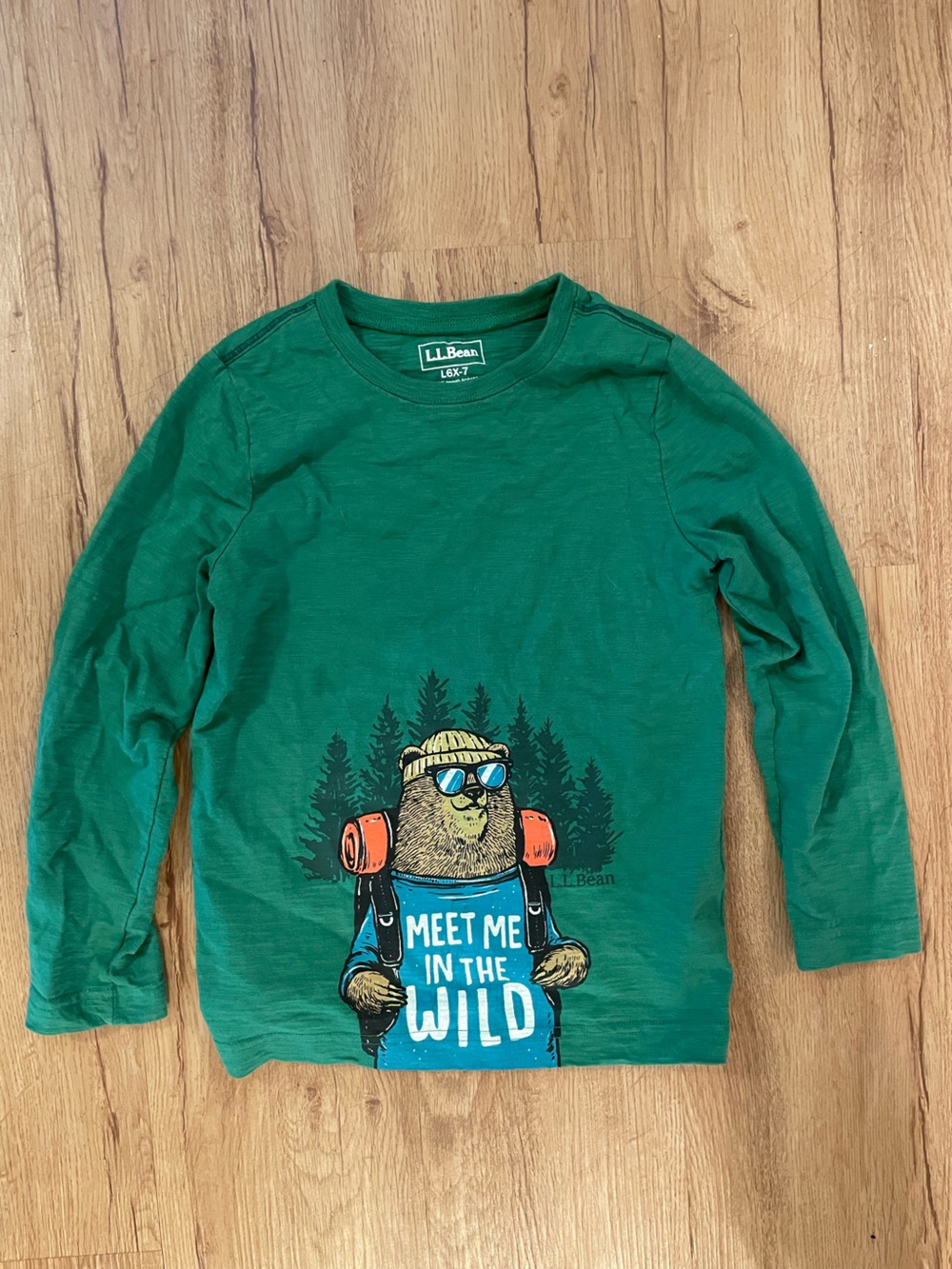 Green heavyweight cotton L.L. Bean shirt